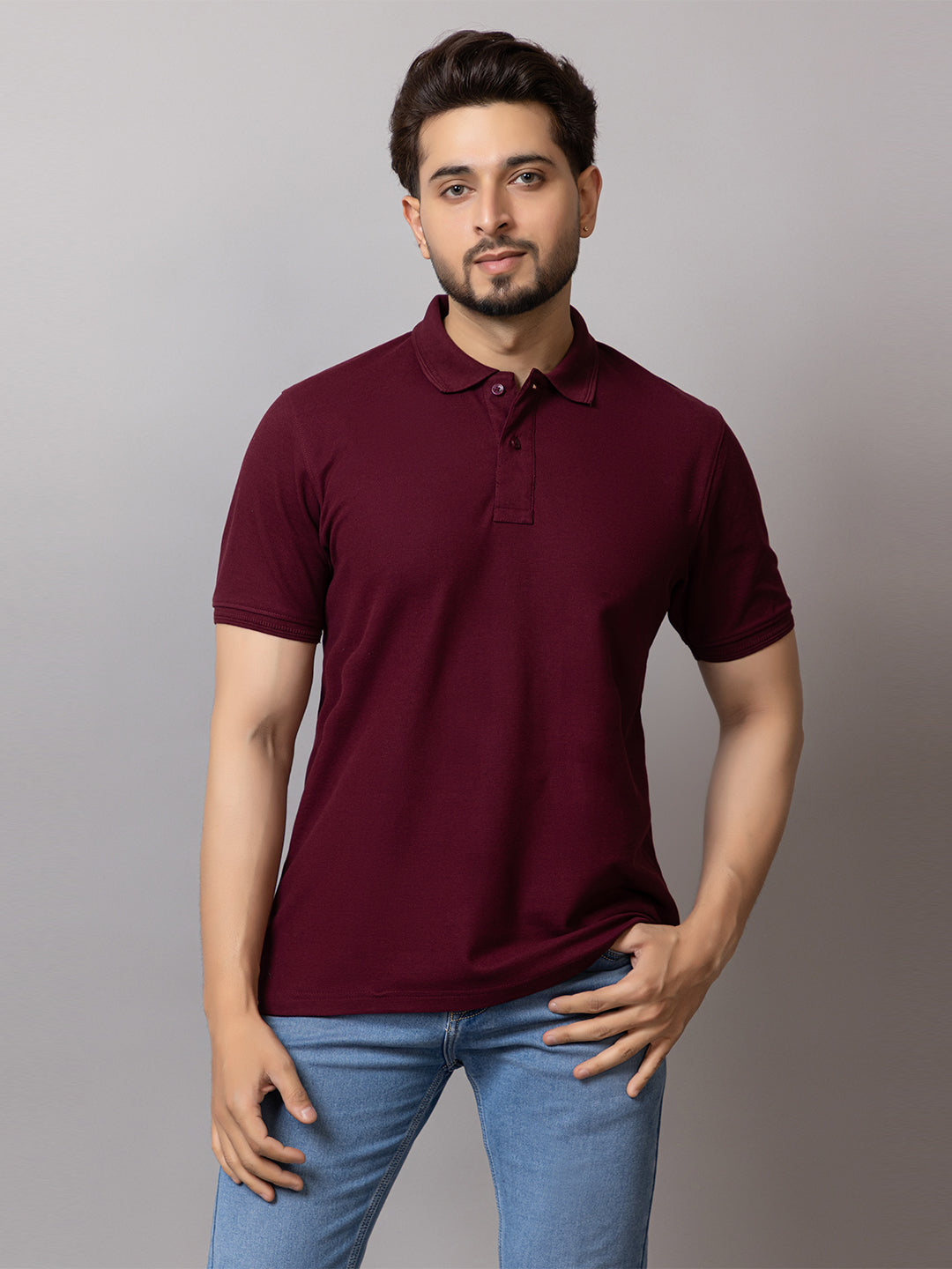Polo T-shirts - Burgundy Bliss
