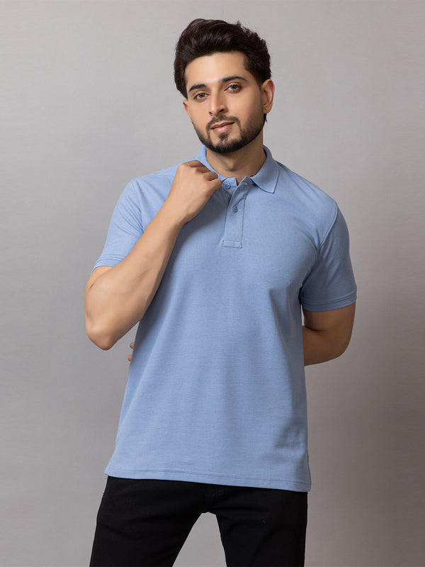 Polo T-shirts - Misty Blue